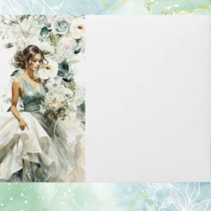 Dusty Blue Eucalyptus Greenery Wedding  Envelope