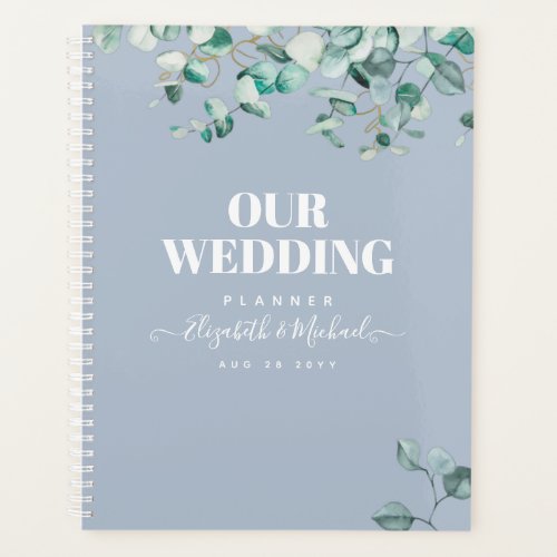 Dusty Blue Eucalyptus Greenery WEDDING Planning Planner