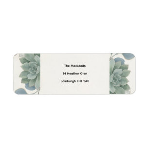 Dusty Blue Eucalyptus Return Address Label