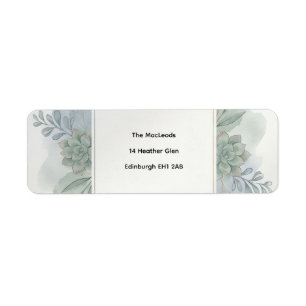 Dusty Blue Eucalyptus Return Address Label