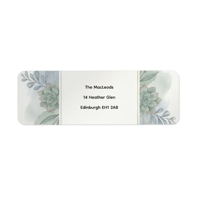 Dusty Blue Eucalyptus Return Address Label (Front)
