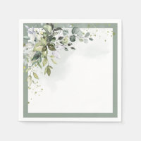 Dusty Blue Eucalyptus Watercolor Bridal Shower