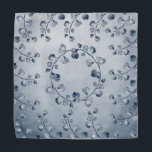 Dusty Blue Eucalyptus Wedding Pocket Square Bandana<br><div class="desc">A dusty blue and navy wedding pocket square featuring a dusty blue watercolor painted background with navy and dusty blue toned eucalyptus stems.</div>