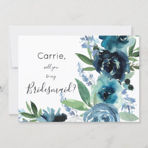 Dusty Blue Floral 2 Invitation
