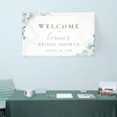Dusty Blue Floral Banner (Tradeshow)