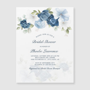 Dusty Blue Floral Botanical Bridal Shower