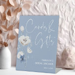 Dusty Blue Floral Bridal Shower Cards and Gifts Pedestal Sign<br><div class="desc">Elevate your bridal shower experience with this beautiful Dusty Blue Floral Bridal Shower Cards & Gifts Pedestal Sign. Inspired by enchanting wildflowers and exquisite watercolor designs,  this one-of-a-kind piece will not only make a stunning focal point but also provide a touch of elegance to your special celebration.</div>