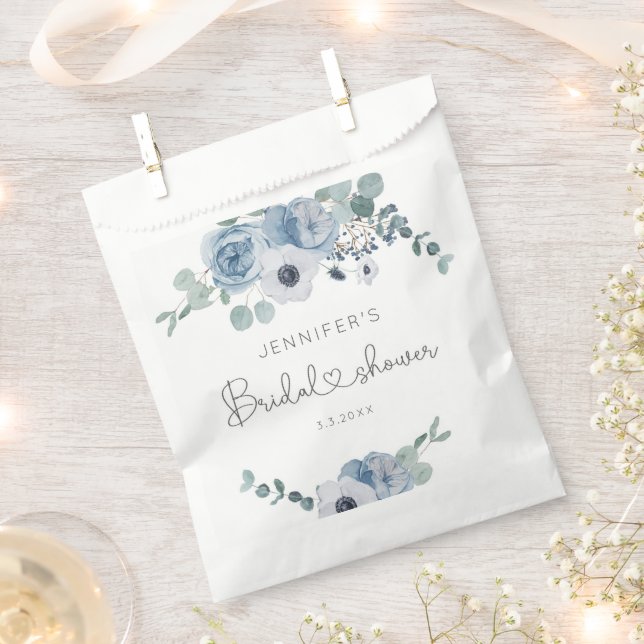Dusty blue floral bridal shower favor bag (Clipped)
