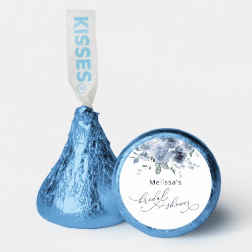 Dusty Blue Floral Bridal Shower Hershey&#174;'s Kisses&#174;