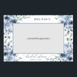 Dusty Blue Floral Bridal Shower Photo Booth Poster<br><div class="desc">Dusty Blue Floral Bridal Shower Photo Booth Poster. Matching items are in the Elegant Dusty Blue Floral Bouquet Collection. See full collection here: https://www.zazzle.com/collections/elegant_dusty_blue_floral_bouquet-119743866163758178</div>