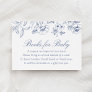 Dusty Blue Floral Chinoiserie Books for Baby Enclosure Card