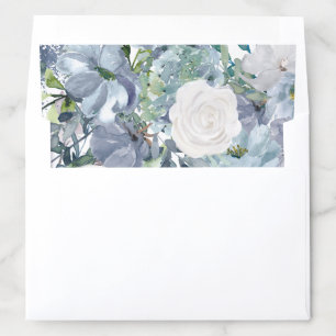 Dusty Blue Floral Envelope Liner