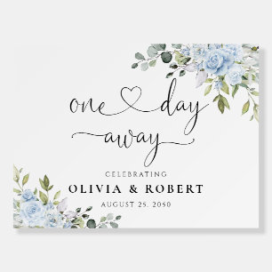 Dusty Blue Floral Eucalyptus One Day Away Foam Board