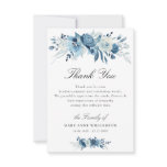 dusty blue floral funeral thank you note dusty blue floral funeral thank you note