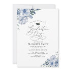 dusty blue floral graduation party