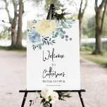 Dusty Blue Floral Greenery Bridal Shower Welcome Foam Board<br><div class="desc">Dusty Blue and Ivory Floral Greenery Bridal Shower Welcome Sign.
This watercolor bridal shower welcome sign features dusty blue and ivory florals with greenery.
You can edit/personalize whole Template.
In case you need any adjustments message me :)</div>