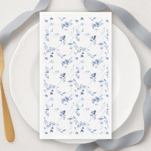 Dusty Blue Floral Guest Towel
