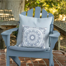 Dusty Blue Floral Mandala