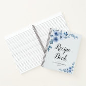 dusty blue floral Recipe Book (Inside)