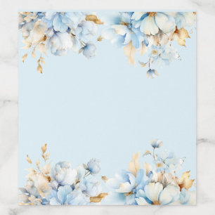 Dusty Blue Floral Romance Envelope Liner