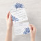 Dusty Blue Floral Roses Foliage Wedding