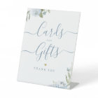 Dusty blue floral rustic Wedding Cards And Gifts