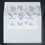 Dusty Blue Floral Vintage Teddy Bear Baby Shower Envelope<br><div class="desc">Dusty Blue Whimsical Floral Baby Shower</div>