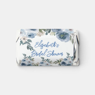 Dusty Blue Floral Watercolor Bridal Shower Hershey's Miniatures
