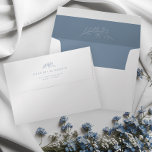 Dusty Blue Floral Wedding Envelope<br><div class="desc">Complete the invitation suite with our Dusty Blue Floral Wedding Envelope. This envelope,  sets the tone for the celebration within. Ensure your invitations arrive in style with this beautifully designed and personalized touch.</div>