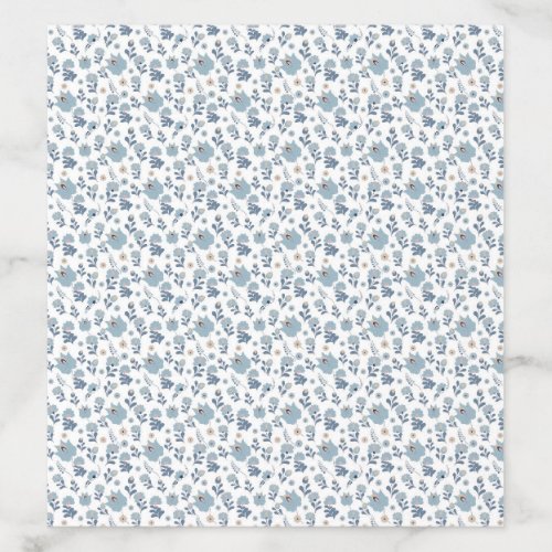 Dusty Blue Floral Wedding Envelope Liner