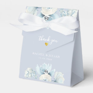 dusty blue floral wedding favor box