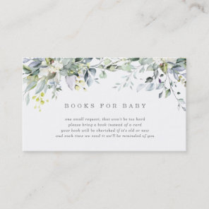 Dusty Blue Florals Books for Baby Card