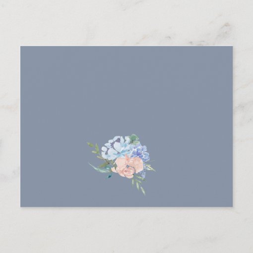 Dusty Blue Florals Date Night Idea Cards | Zazzle