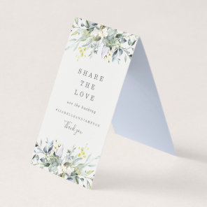 Dusty Blue Florals Share the Love Table Sign