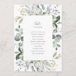 Dusty Blue Florals Table Number with Seating<br><div class="desc">This design features dusty blue florals and eucalyptus leaves in shades of green.</div>