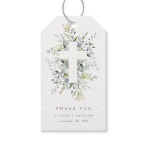 Dusty Blue Florals Thank You Tag