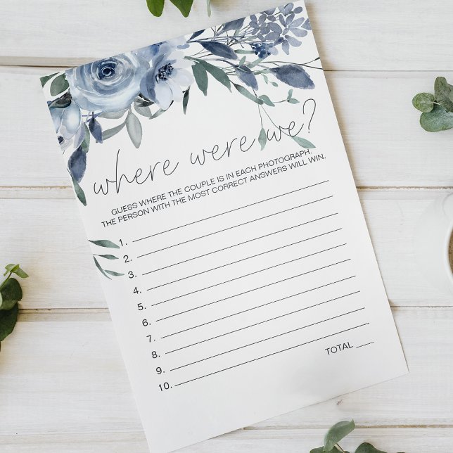 Dusty Blue Flowers Game Where Were We Flyer (Creator Uploaded)