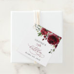 Dusty Blue Flowers, Greenery, Boho, Birthday Favor Tags