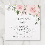 Dusty Blue Flowers, Greenery, Boho, Birthday Favor Tags