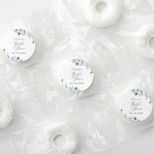 Dusty Blue Flowers, Greenery, Boho, Bridal Shower Life Saver® Mints
