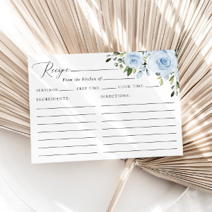 Dusty Blue Flowers, Greenery, Bridal Shower Recipe