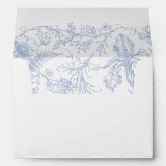 Dusty Blue French Victorian Wedding Envelope