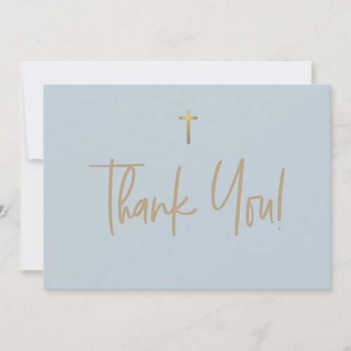 Dusty Blue Gold Cross Boy name First communion