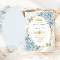 Dusty Blue Gold Quinceanera Mis Quince 15 Anos