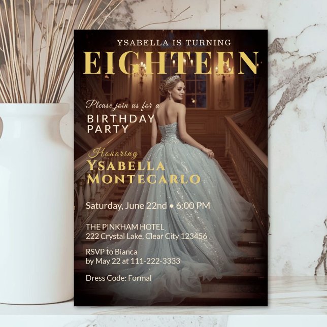 Dusty Blue Gold Staircase Card (Creator Uploaded)