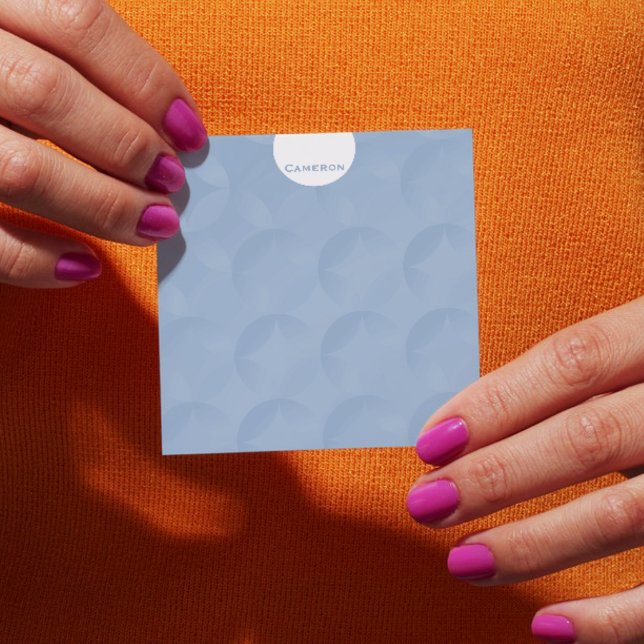 Dusty Blue Graphic Design Personalized Post-it Notes (Creator Uploaded)