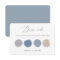 Dusty Blue, Gray, Beige Wedding Color Palette Card