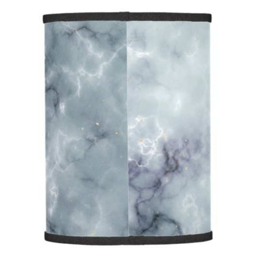 Dusty Blue Gray Marble Texture Lamp Shade (Back)