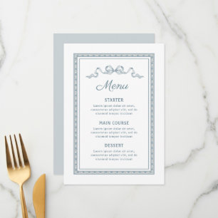 Dusty Blue Greek Frame Menu