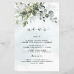 Dusty Blue Greenery Floral Boho Wedding Menu Cards<br><div class="desc">This design is available with two different dusty blue shades.  One option is more dustier than the other and leans towards a gray-dusty blue.  This one that you are currently viewing leans more towards blue for the watercolor splashes.  Compare each on-screen preview for a perfect match when it comes to...</div>